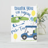 Carte de remerciements à voile de golf (Debout devant)