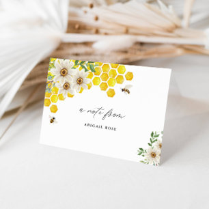 Carte De Remerciements Abeille et marguerites - Un mot de, plié