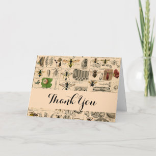 Carte De Remerciements Abeille Insecte Bug Wasp Nature Peinture des abeil