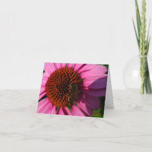 Carte De Remerciements Abeille sur la fleur pourpre