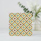 Carte De Remerciements Abstract geometric pattern with diamond shapes (Debout devant)