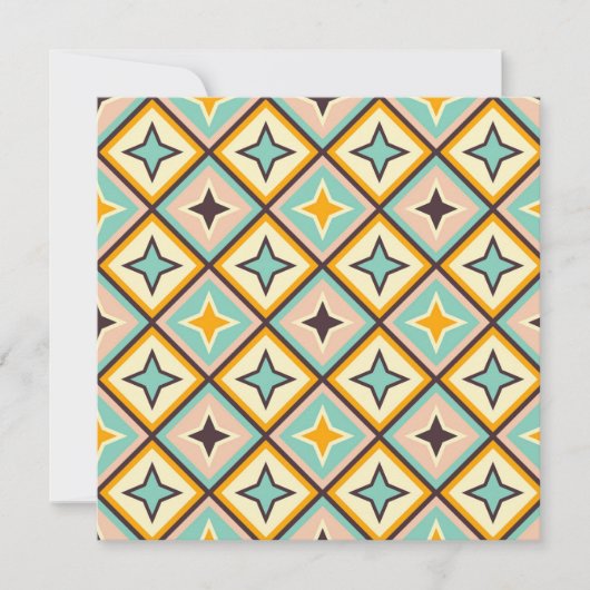Carte De Remerciements Abstract geometric pattern with diamond shapes (Devant)