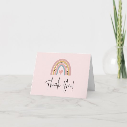Carte De Remerciements Abstract Rainbow Thank You (Devant)