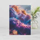 Carte De Remerciements Abstract Space Nebula Art - Colorful Cosmic (Debout devant)