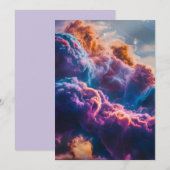 Carte De Remerciements Abstract Space Nebula Art - Colorful Cosmic (Devant / Derrière)