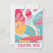 Carte De Remerciements Abstrait coloré (Devant)