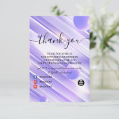 Carte de remerciements Abstrait élégant et moderne (Debout devant)