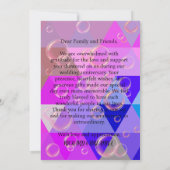 Carte De Remerciements Abstrait géométrique violet perle moderne bohème c (Dos)