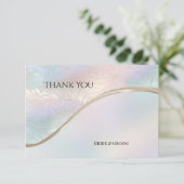 Carte de remerciements Abstrait moderne d'Iridesce (Debout devant)