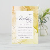 Carte De Remerciements Abstrait Pastel Earthy Lime Green N'importe quel â (Debout devant)