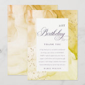 Carte De Remerciements Abstrait Pastel Earthy Lime Green N'importe quel â (Devant / Derrière)