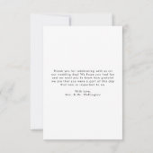 Carte De Remerciements Abstrait Peint moderne Sage Vert Mariage Photo (Dos)