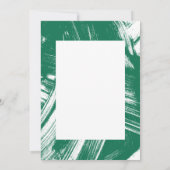 Carte De Remerciements Abstrait vert brosses photo Graduation (Dos)