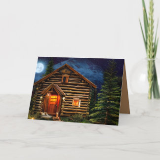 Carte De Remerciements Abstrait Wilderness Little Cabine