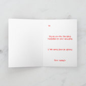 Carte De Remerciements Acceptation de mariage Mariée & Marié (Intérieur)