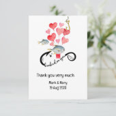 Carte De Remerciements Accompagné sur vous les amateurs de pêche Mariage  (Debout devant)