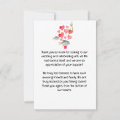 Carte De Remerciements Accompagné sur vous les amateurs de pêche Mariage  (Dos)