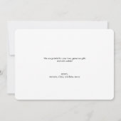 Carte De Remerciements Accueil Bébé Fille Photo Collage rose (Dos)