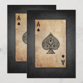 Carte De Remerciements Ace of spades (Devant / Derrière)