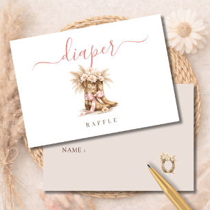 Carte De Remerciements Activité de Baby Shower Western Cowgirl Tirage au