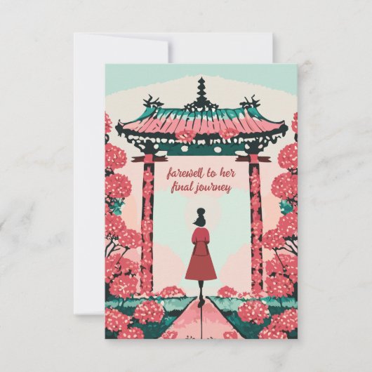 Carte De Remerciements Adieu à son dernier voyage (Devant)