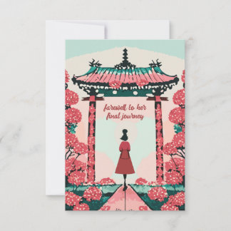 Carte De Remerciements Adieu à son dernier voyage