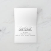 Carte De Remerciements Adieu hawaïen (Intérieur)