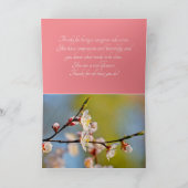Carte De Remerciements Admirable fleur d'abricot japonais (Intérieur)