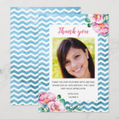 Carte de remerciements Ado, Carte de remerciements (Devant / Derrière)