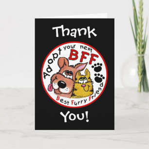 Carte De Remerciements Adoptez votre prochain BFF