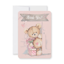 Adorable Aquarelle Baby shower Ours En Teddy