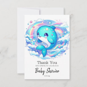 Carte De Remerciements Adorable Baby shower dauphin