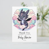 Carte De Remerciements Adorable Baby shower Dragon (Debout devant)
