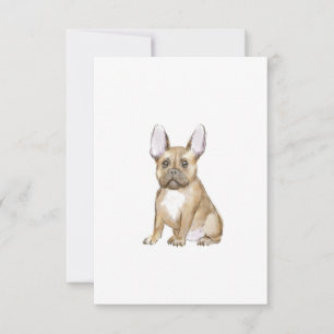 Carte De Remerciements Adorable chiot français bulldog
