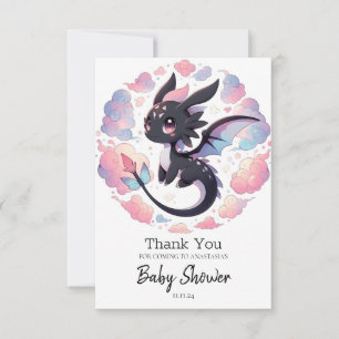Carte De Remerciements Adorable Imaginaire Baby shower Dragon