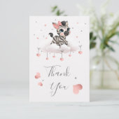 Carte De Remerciements Adorable little zebra  (Debout devant)