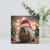 Carte De Remerciements adorable Noël Wombat, (Debout devant)