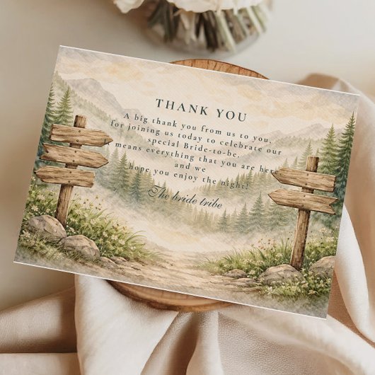 Carte De Remerciements Adventure Awaits Bridal Shower