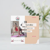 Carte De Remerciements Aerobics Sister Saying Funny Gymnastics Gift (Debout devant)