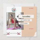 Carte De Remerciements Aerobics Sister Saying Funny Gymnastics Gift (Devant)