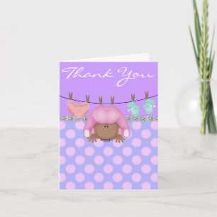 CARTE DE REMERCIEMENTS AFRICAIN DU BABY SHOWER AMÉ
