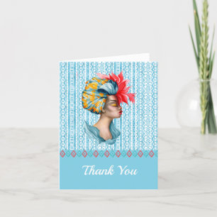 Carte De Remerciements African Woman Thank You Card