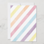 Carte De Remerciements Afro Puff Unicorn et Rainbows fête d'anniversaire (Dos)