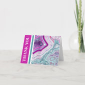 Carte De Remerciements Agate moderne élégant (Devant)