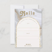 Carte De Remerciements Agate Stone Marble Arch Manicure Display Card (Devant)
