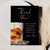Carte De Remerciements Aged To Perfection Whisky Glass Birthday Party