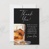 Carte De Remerciements Aged To Perfection Whisky Glass Birthday Party (Devant)