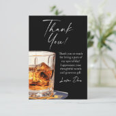 Carte De Remerciements Aged To Perfection Whisky Glass Birthday Party (Debout devant)