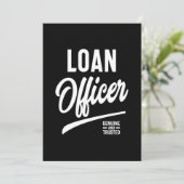 Carte De Remerciements Agent de prêt Titre du poste Cadeau (Debout devant)