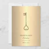 Carte De Remerciements Agent immobilier Faux Gold Grateful Appréciation (Devant)